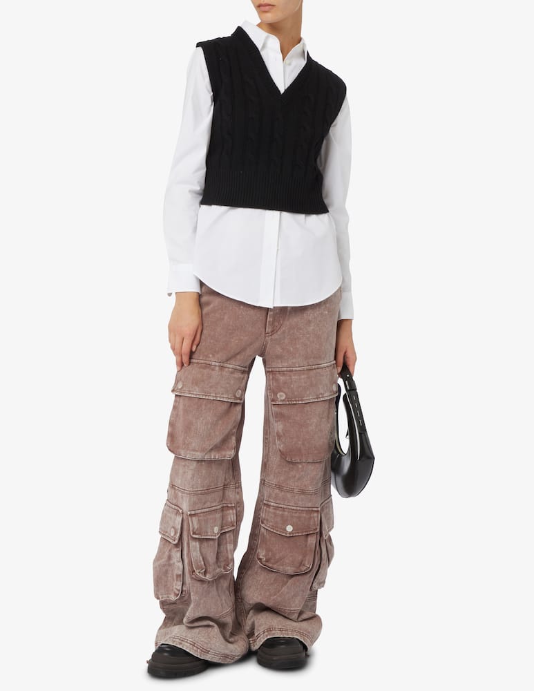 Rinascente Collection Pink Label Gilet scollo v a coste - immagine 2 Rinascente Collection Pink Label Gilet scollo v a coste - immagine 2