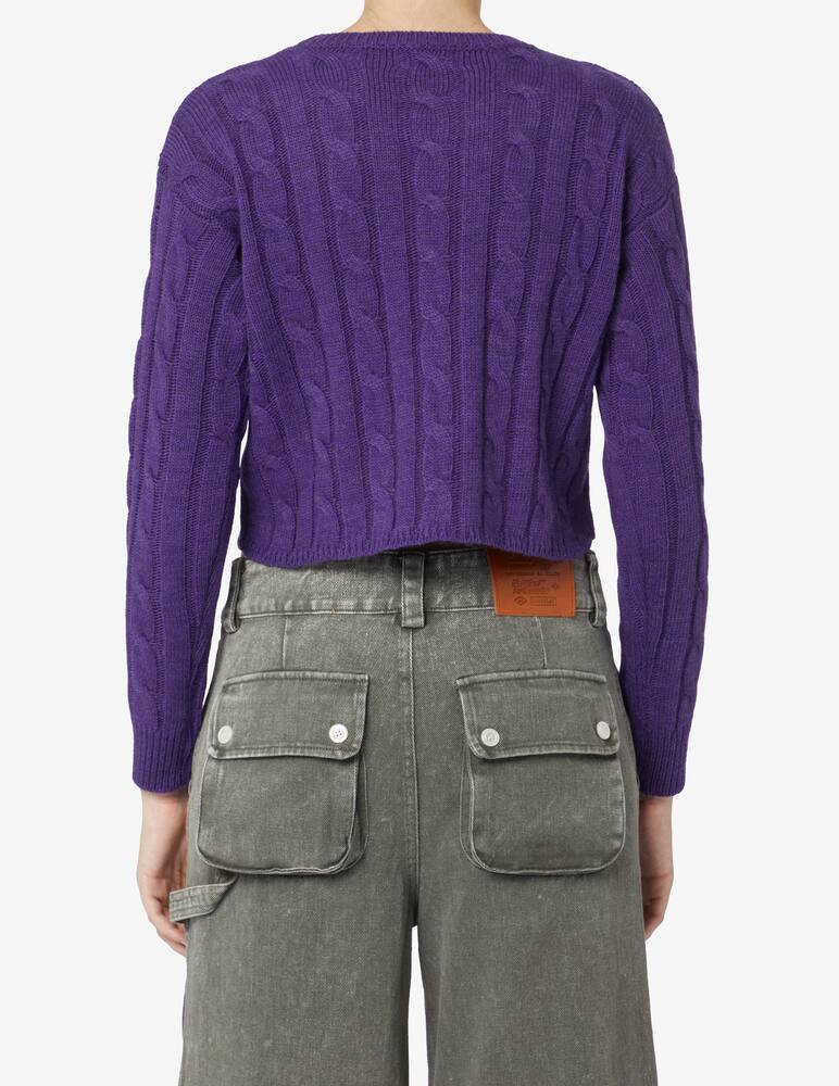 rinascente Rinascente Collection Pink Label Short braided sweater