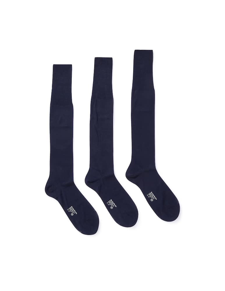 Sorley 3 pack plain knee high socks Filo Scozia cotton - picture 1 Sorley 3 pack plain knee high socks Filo Scozia cotton - picture 1