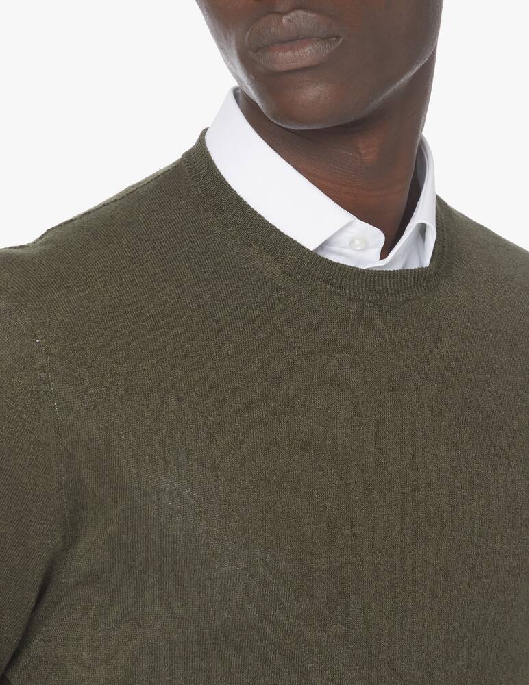 rinascente Drumohr Maglia girocollo misto lino - verde