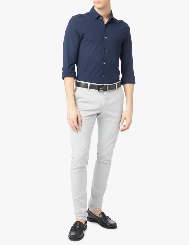 Drumohr Camicia polo manica lunga - blu - immagine 2 Drumohr Camicia polo manica lunga - blu - immagine 2