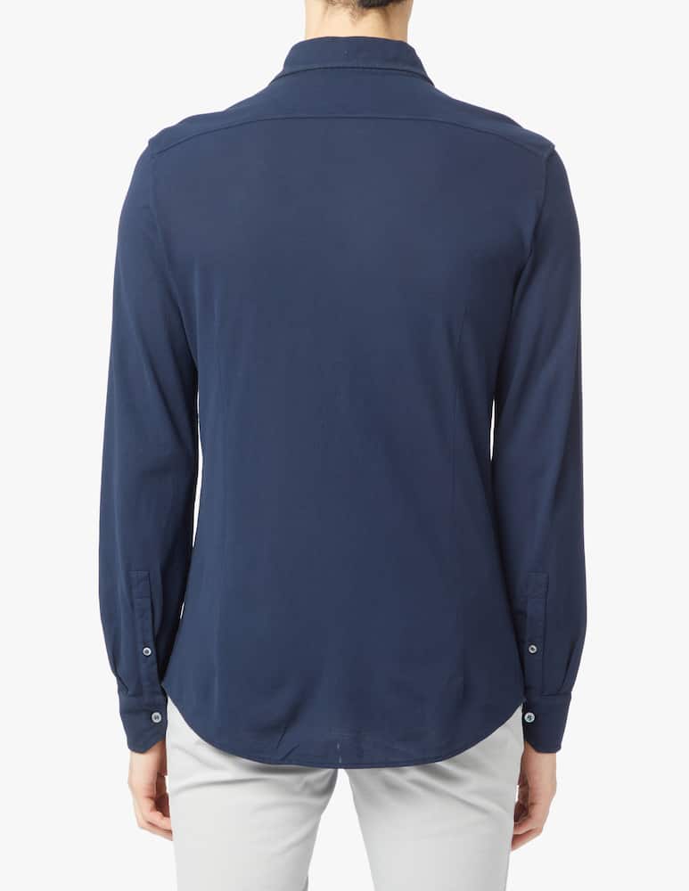 Drumohr Camicia polo manica lunga - blu - immagine 3 Drumohr Camicia polo manica lunga - blu - immagine 3