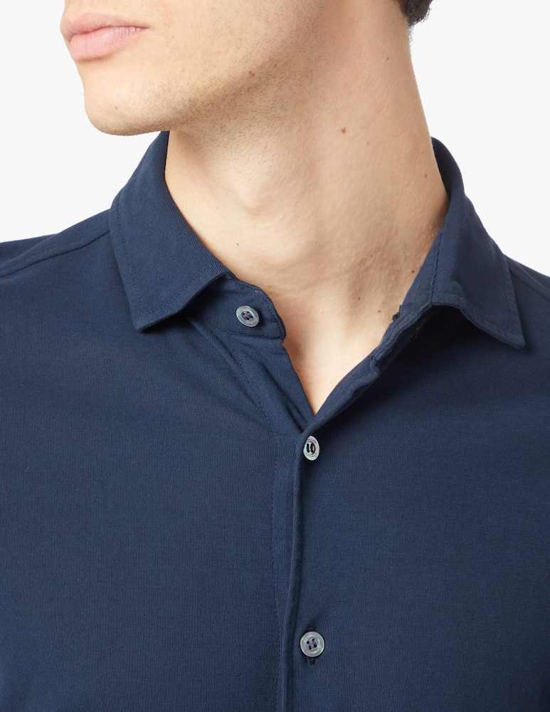 Drumohr Camicia polo manica lunga - blu - immagine 4 Drumohr Camicia polo manica lunga - blu - immagine 4