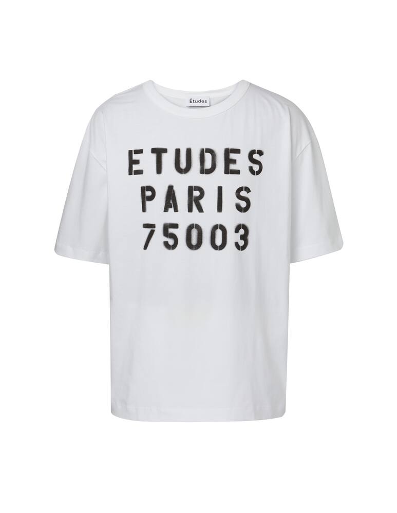 rinascente Etudes Maglietta museum stencil logo - bianco