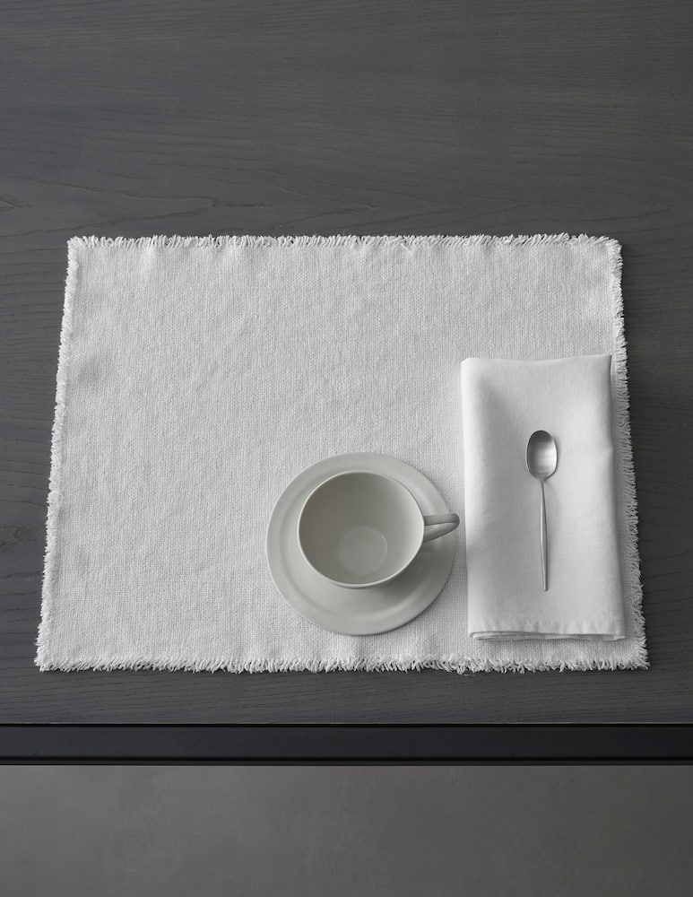 rinascente Society Maya tovaglietta americana in lino 40x50 - bianco