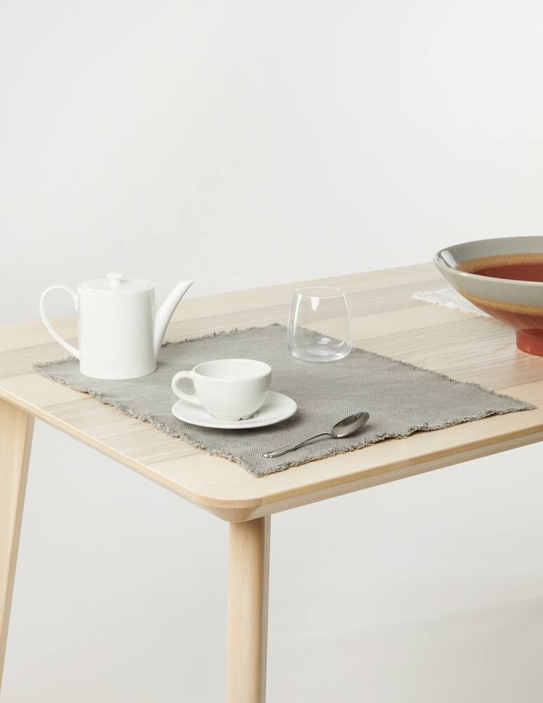 rinascente Society Maya tovaglietta americana in lino 40x50 - grigio