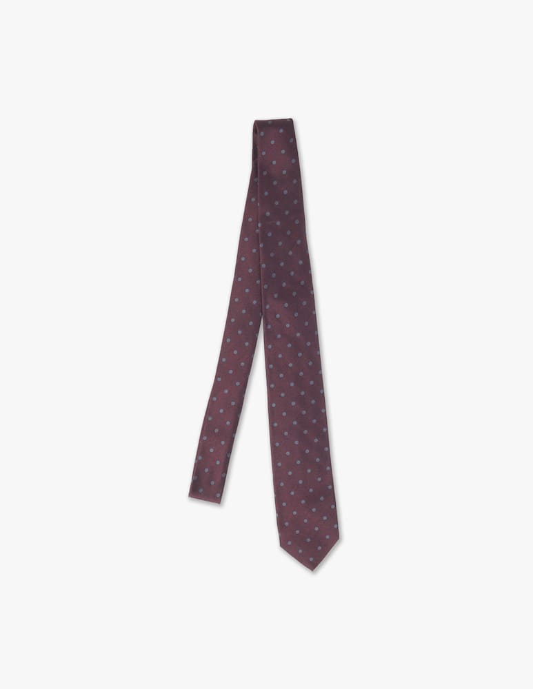 Barba Napoli Cravatta twill pin point grande vinaccio - immagine 1 Barba Napoli Cravatta twill pin point grande vinaccio - immagine 1