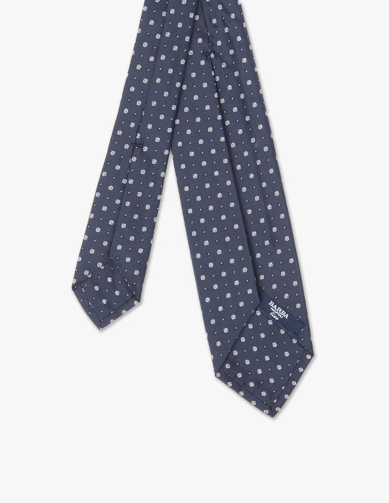rinascente Barba Napoli Classic tie 4 points blue