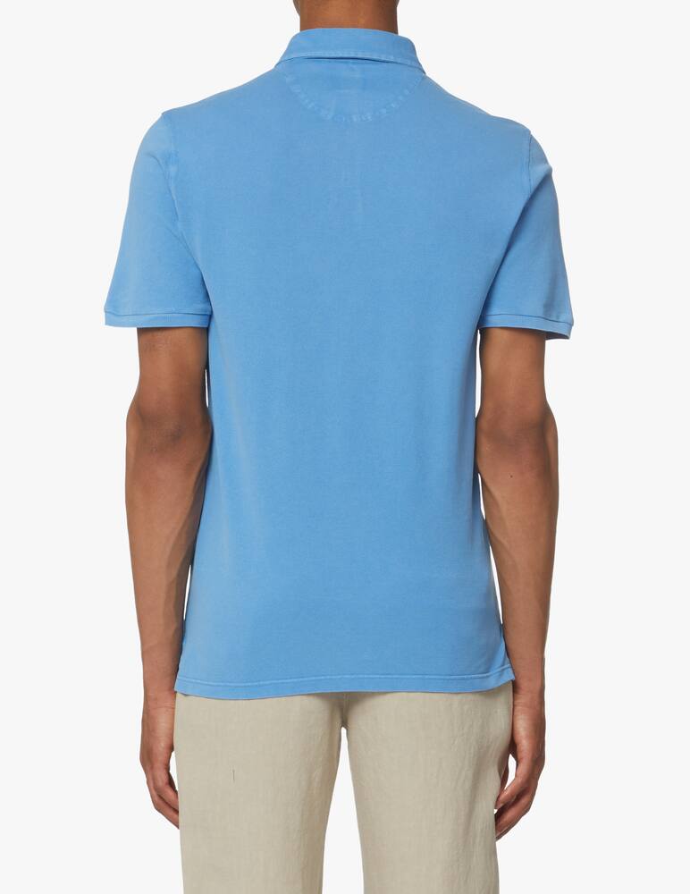 rinascente Fedeli Piquet north short sleeve polo - light blue