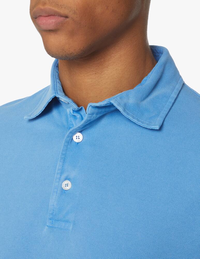 rinascente Fedeli Piquet north short sleeve polo - light blue