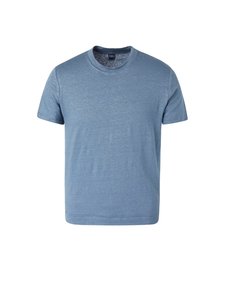 rinascente Fedeli Linen flex t-shirt - blue