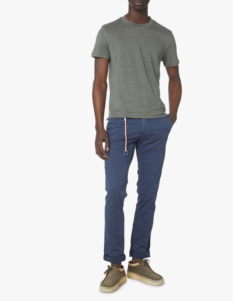 Fedeli Linen flex t-shirt - green - picture 2 Fedeli Linen flex t-shirt - green - picture 2