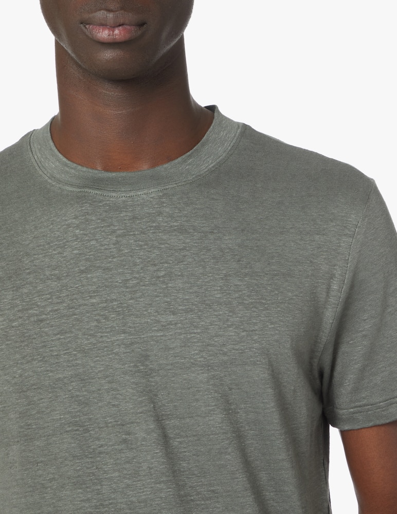 Fedeli Linen flex t-shirt - green - picture 4 Fedeli Linen flex t-shirt - green - picture 4
