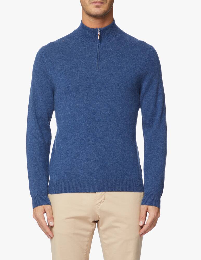 rinascente Pure Cashmere Half zip jumper in cashmere
