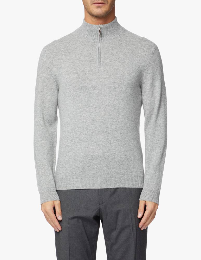 rinascente Pure Cashmere Half zip jumper in cashmere