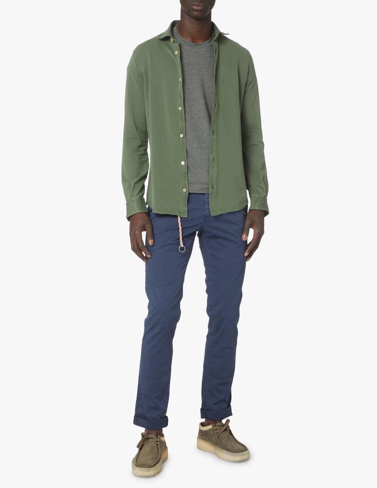 rinascente Fedeli Long sleeve polo - green