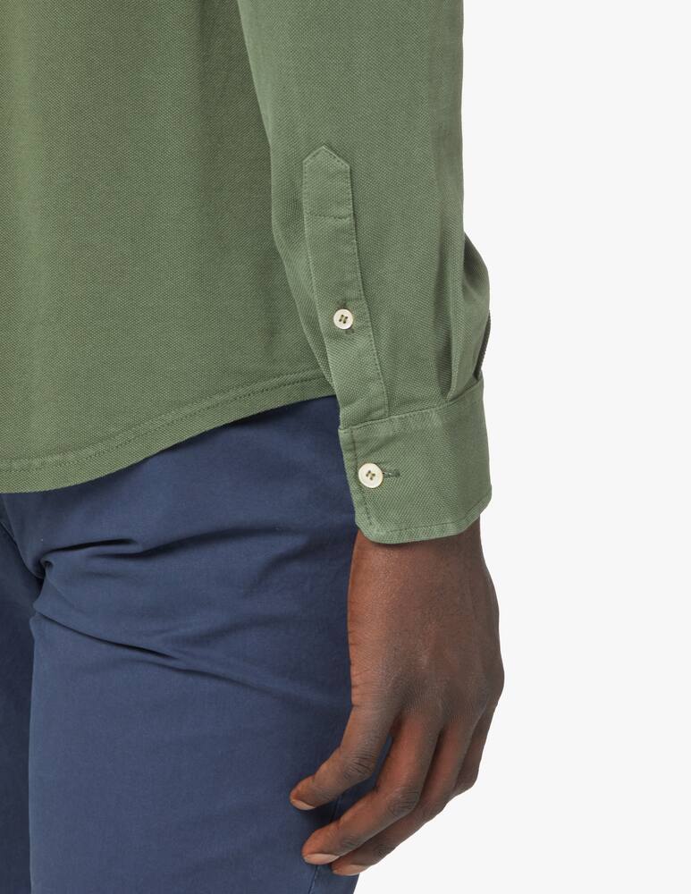 rinascente Fedeli Long sleeve polo - green