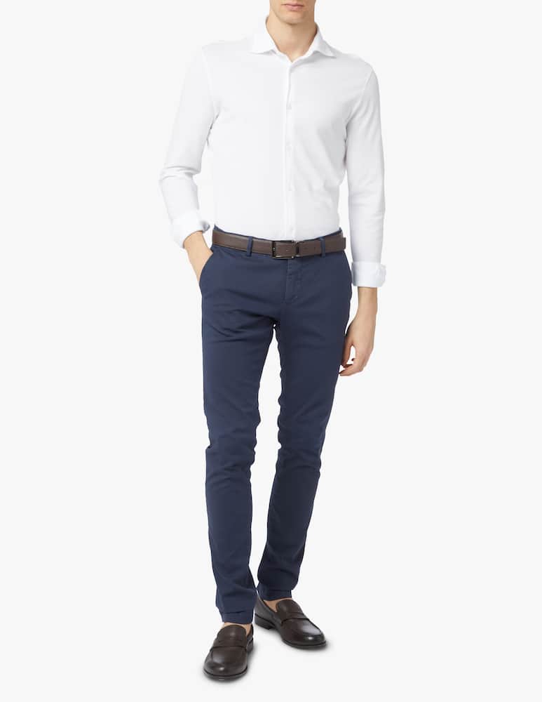 Fedeli Cotton short sleeve polo shirt - white - picture 2 Fedeli Cotton short sleeve polo shirt - white - picture 2