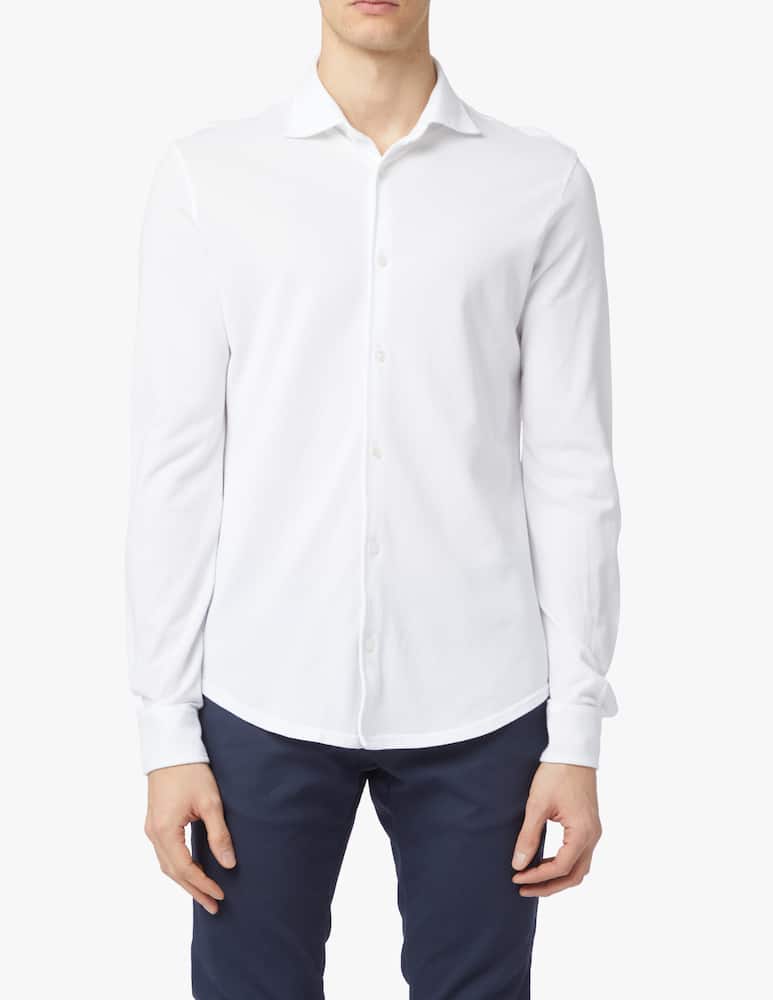 Fedeli Cotton short sleeve polo shirt - white - picture 1 Fedeli Cotton short sleeve polo shirt - white - picture 1