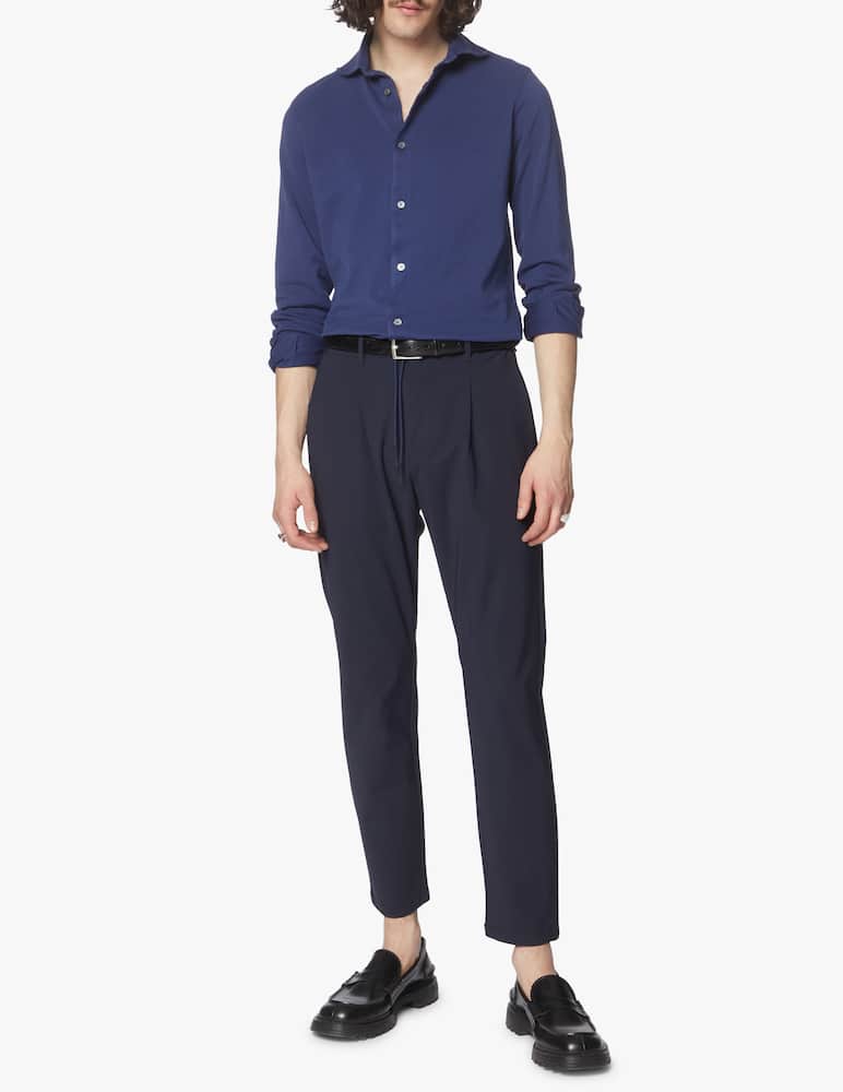 Fedeli Long sleeve polo - blue - picture 2 Fedeli Long sleeve polo - blue - picture 2