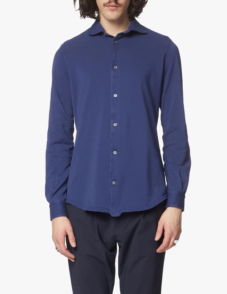 Fedeli Long sleeve polo - blue - picture 1 Fedeli Long sleeve polo - blue - picture 1