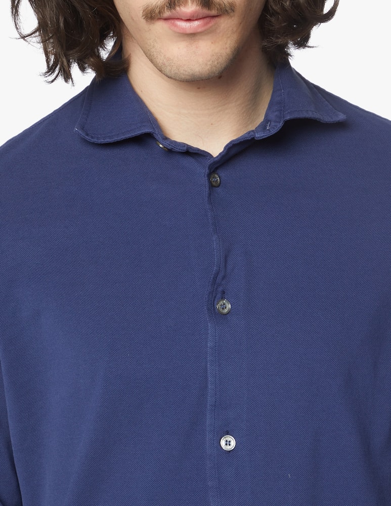 Fedeli Long sleeve polo - blue - picture 4 Fedeli Long sleeve polo - blue - picture 4