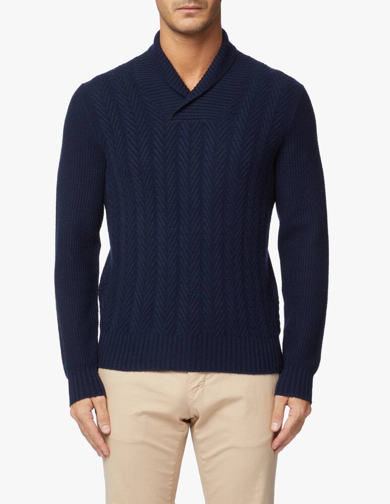 rinascente Pure Cashmere Maglione lavorato con collo a scialle