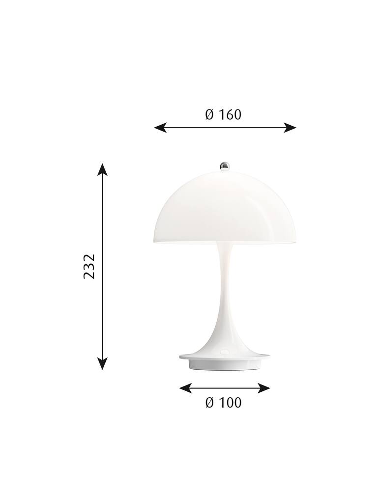 rinascente Louis Poulsen Panthella lampada portatile - Bianco
