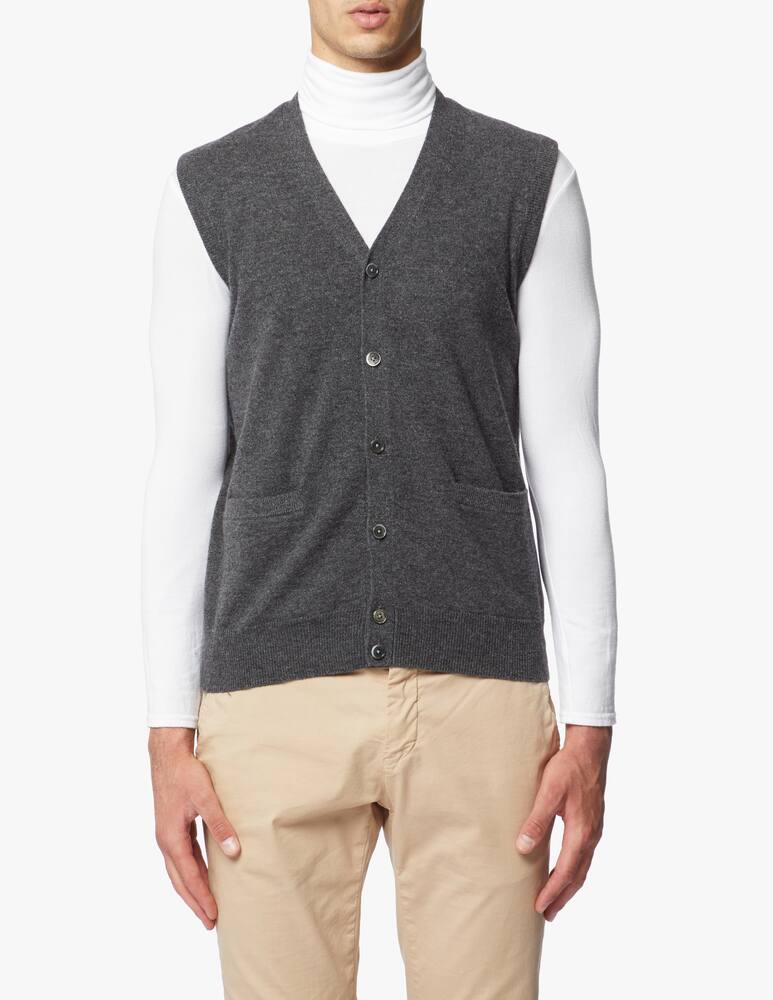 rinascente Pure Cashmere Cashmere bottons sleevless gilet