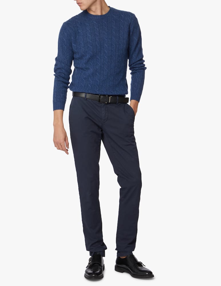 rinascente Pure Cashmere Maglione girocollo in cashmere con treccia