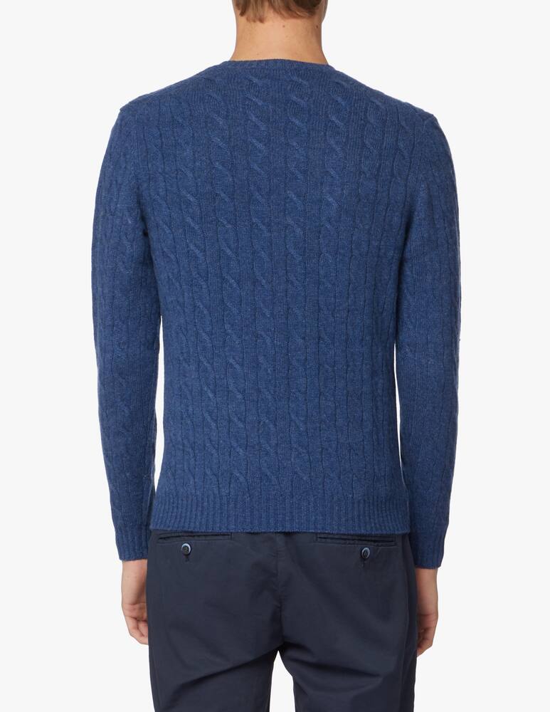 rinascente Pure Cashmere Maglione girocollo in cashmere con treccia