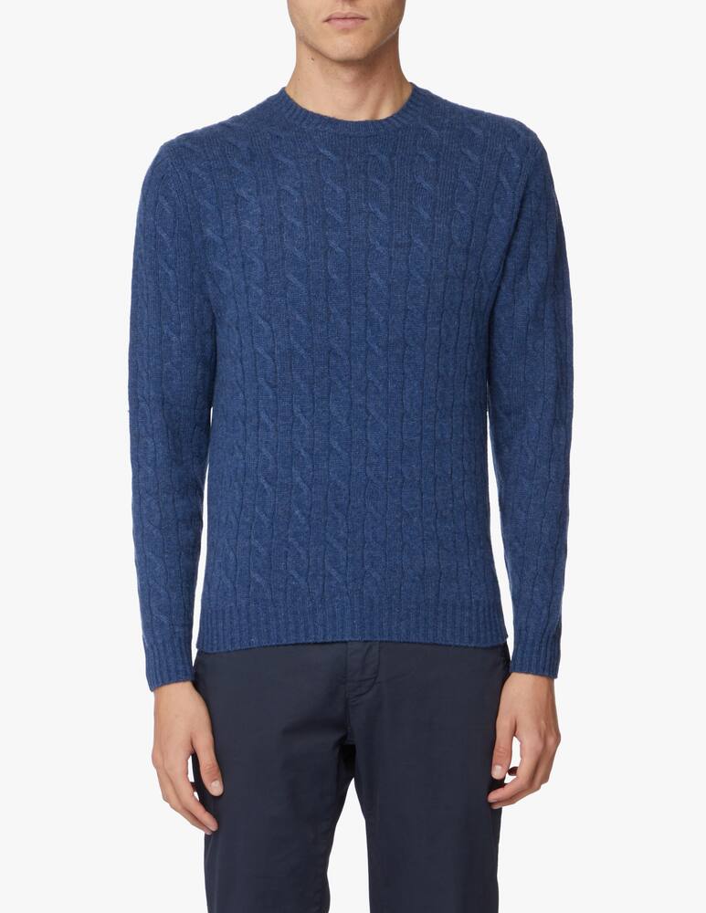 rinascente Pure Cashmere Maglione girocollo in cashmere con treccia