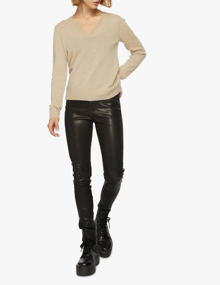rinascente Hudson Barbara high rise super skinny leather jeans