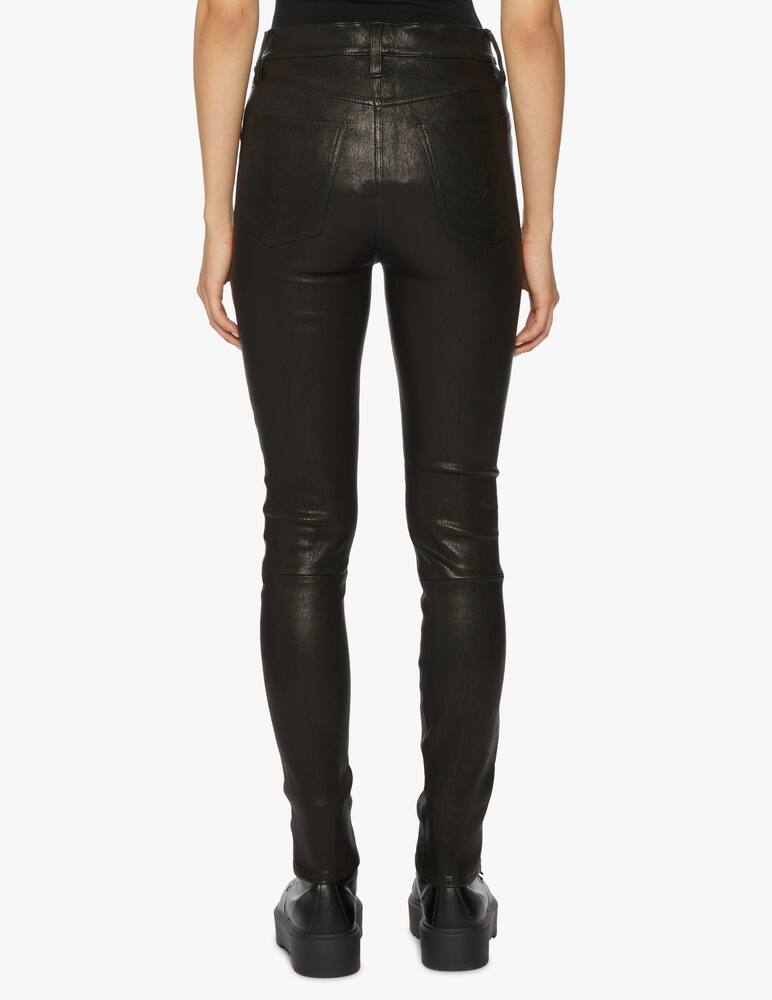 rinascente Hudson Barbara high rise super skinny leather jeans