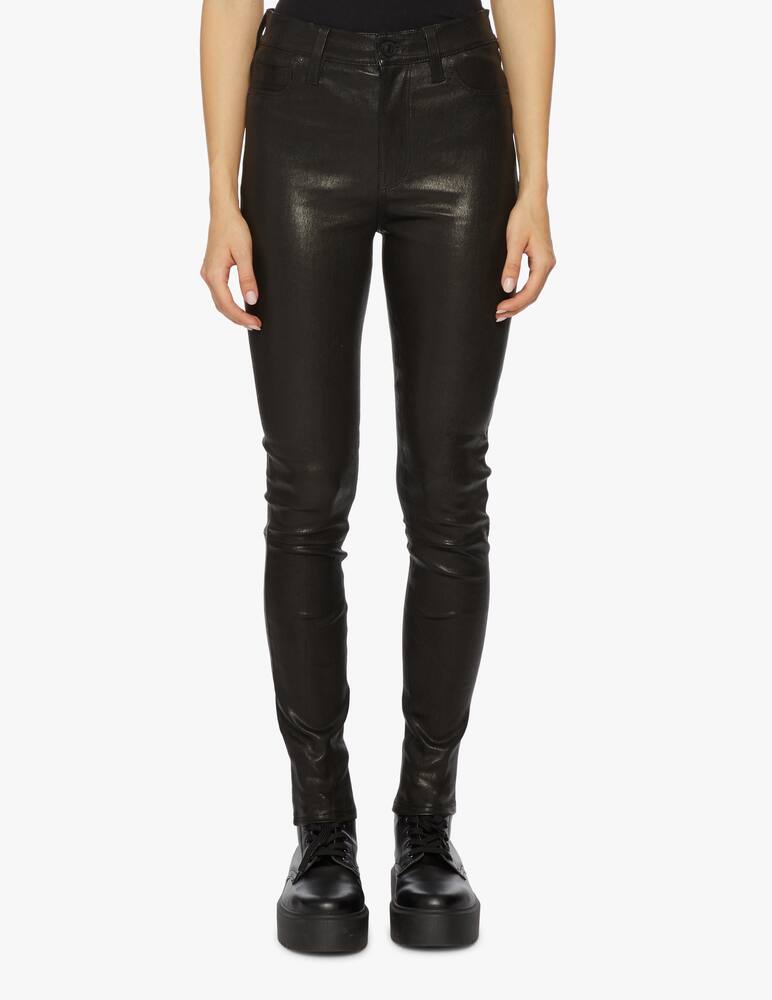 rinascente Hudson Barbara high rise super skinny leather jeans