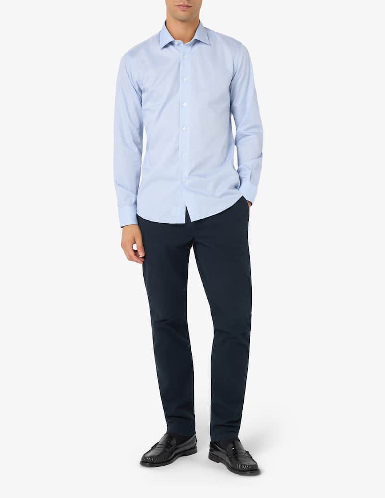 rinascente Sartoria Italiana Classic microstripe no-iron shirt
