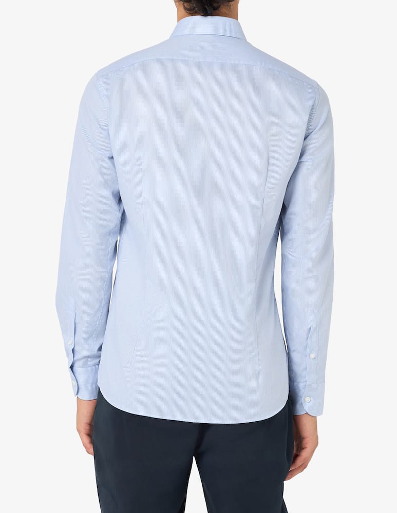 rinascente Sartoria Italiana Classic microstripe no-iron shirt