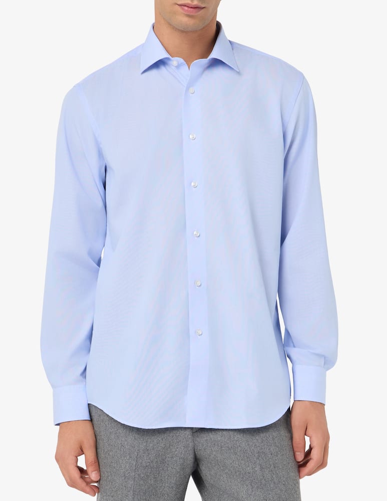 Sartoria Italiana Camicia microriga in popeline di cotone no iron regular fit - immagine 1 Sartoria Italiana Camicia microriga in popeline di cotone no iron regular fit - immagine 1