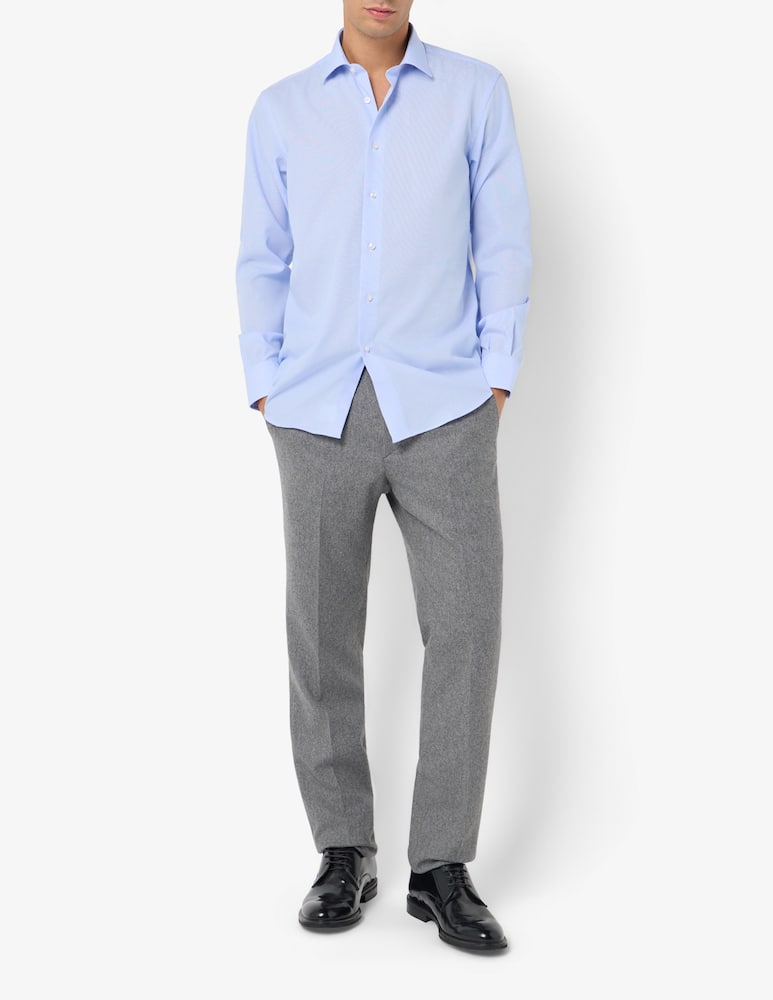 Sartoria Italiana Camicia microriga in popeline di cotone no iron regular fit - immagine 2 Sartoria Italiana Camicia microriga in popeline di cotone no iron regular fit - immagine 2
