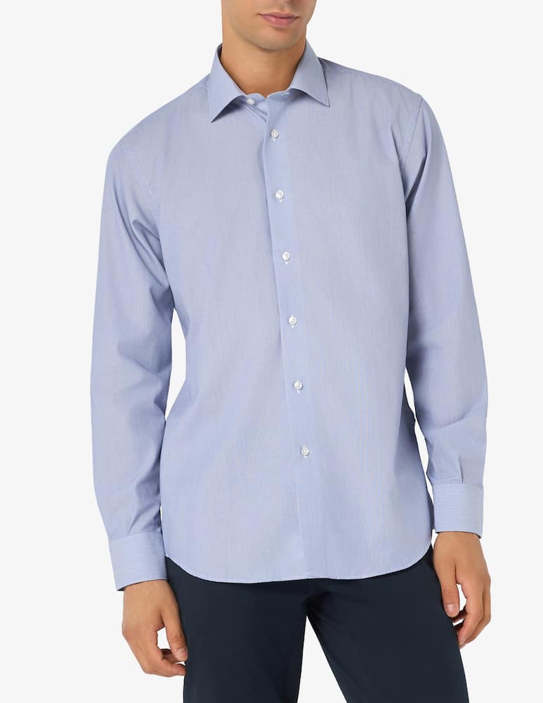 rinascente Sartoria Italiana Camicia con microriga in popeline regular fit no iron
