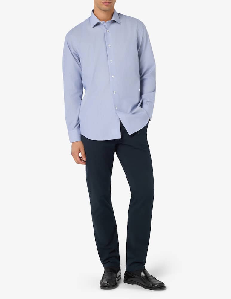 rinascente Sartoria Italiana Camicia con microriga in popeline regular fit no iron