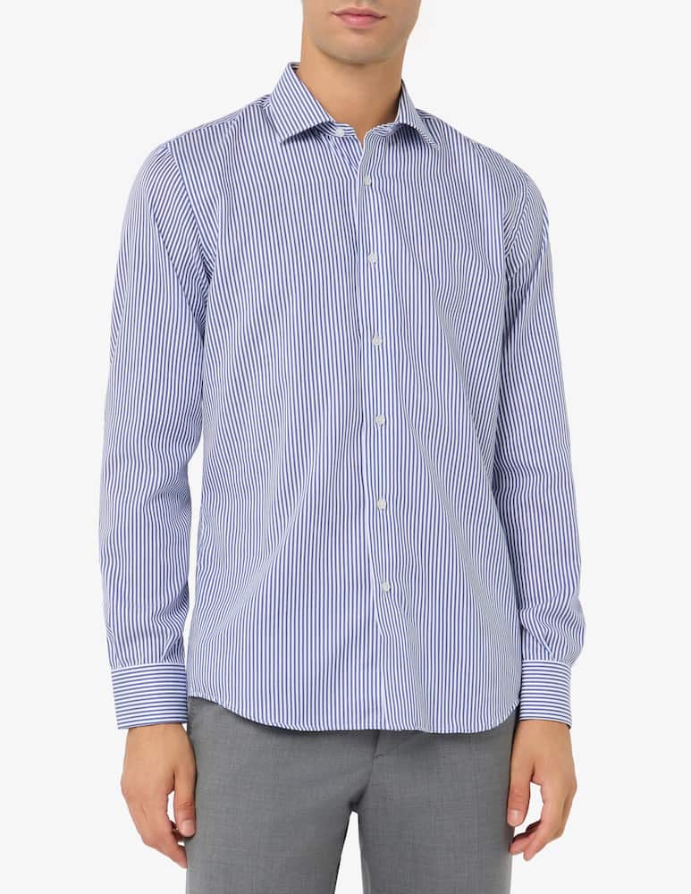 Sartoria Italiana Camicia a righe in twill di cotone no iron modern fit - immagine 1 Sartoria Italiana Camicia a righe in twill di cotone no iron modern fit - immagine 1