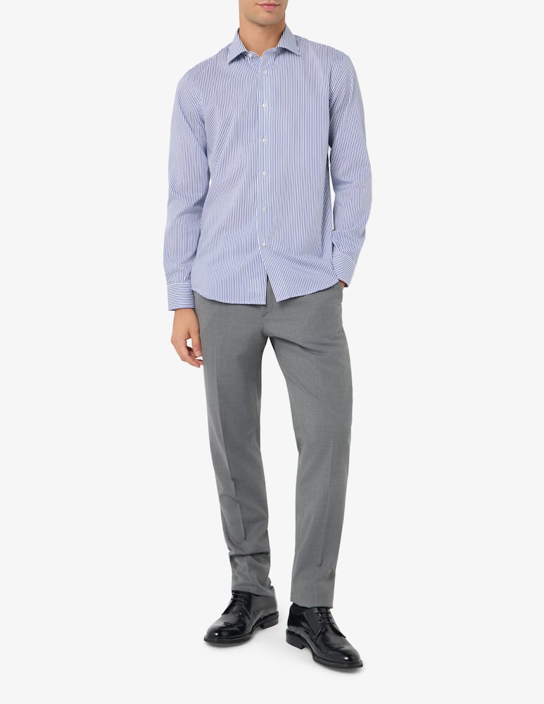 Sartoria Italiana Camicia a righe in twill di cotone no iron modern fit - immagine 2 Sartoria Italiana Camicia a righe in twill di cotone no iron modern fit - immagine 2