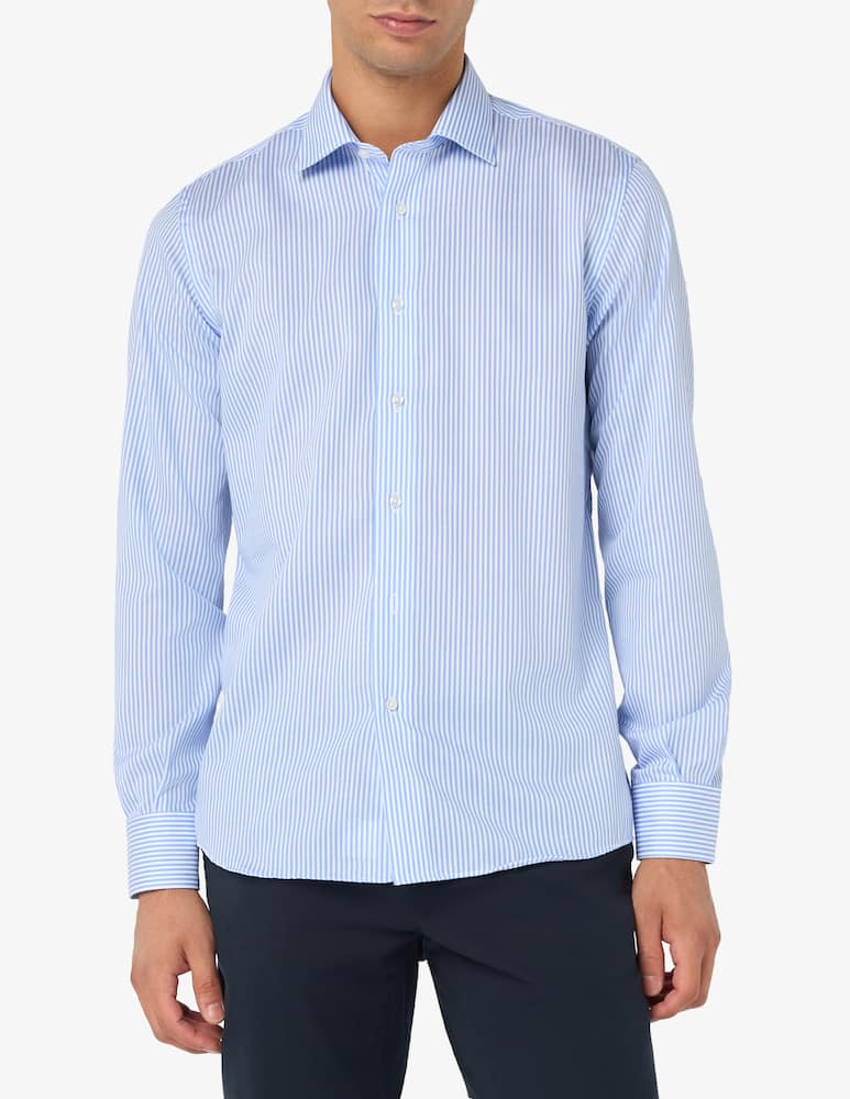 rinascente Sartoria Italiana Camicia in twill di cotone bastoncino no iron modern fit