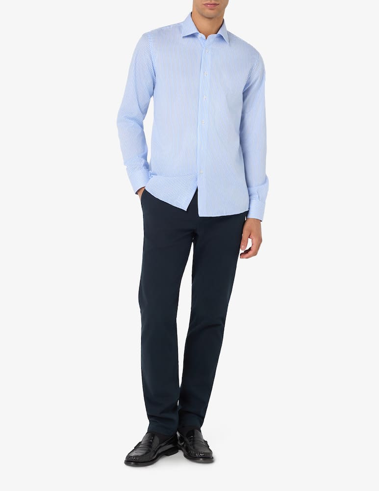 rinascente Sartoria Italiana Camicia in twill di cotone bastoncino no iron modern fit