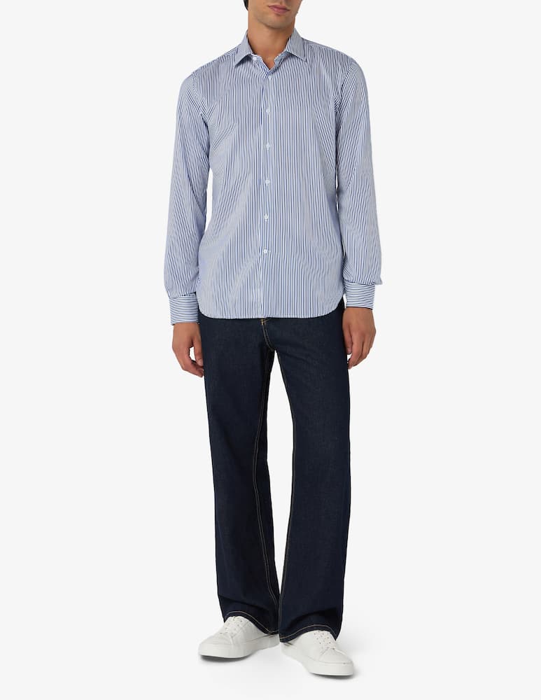 Delsiena Camicia journey in twill di cotone a righe modern fit - immagine 2 Delsiena Camicia journey in twill di cotone a righe modern fit - immagine 2