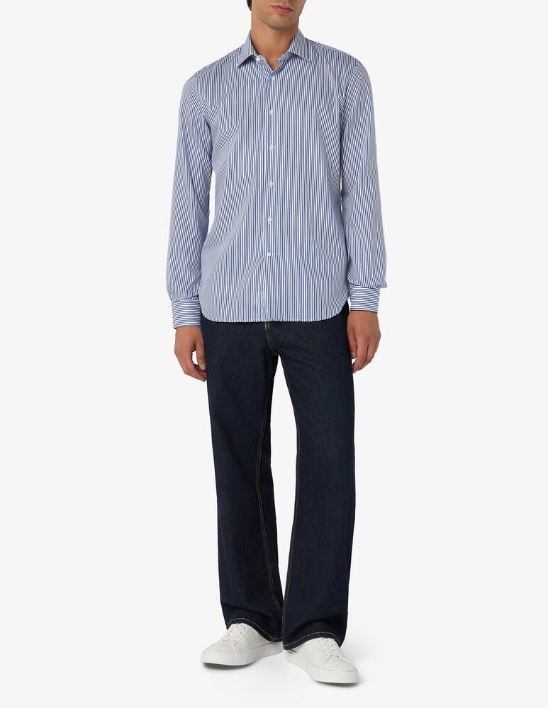 rinascente Delsiena Camicia journey in twill di cotone a righe modern fit