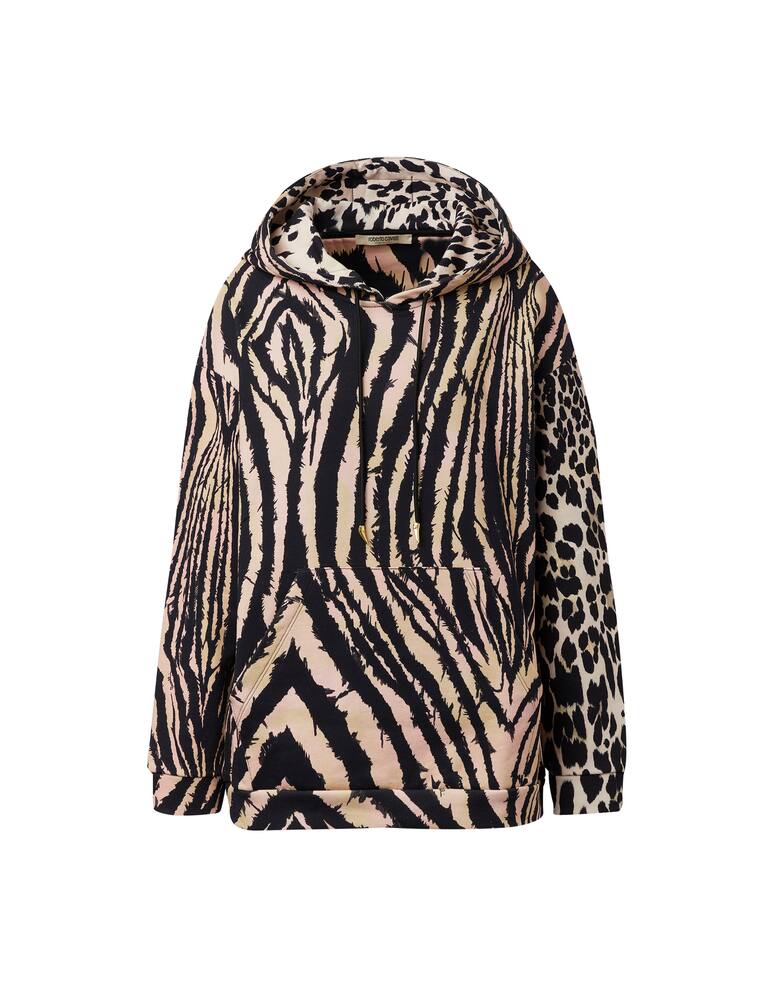 rinascente Roberto Cavalli Animal print hoodie - black