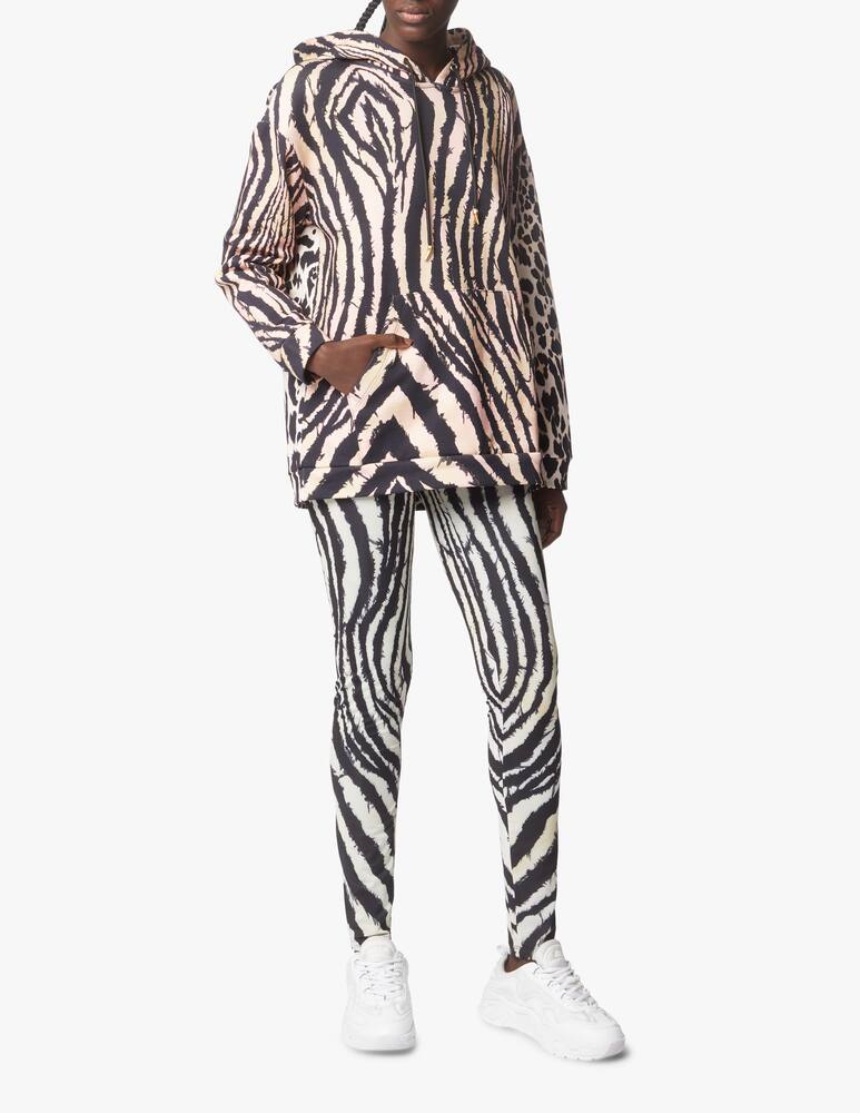 rinascente Roberto Cavalli Animal print hoodie - black