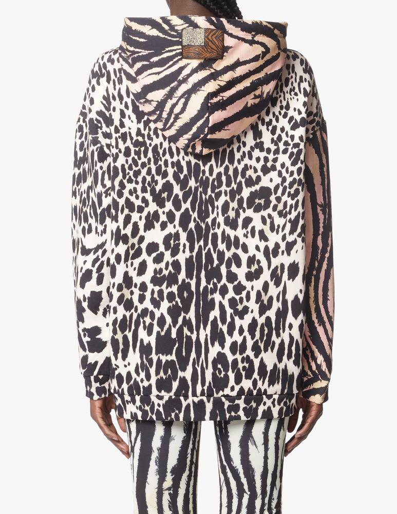 rinascente Roberto Cavalli Animal print hoodie - black